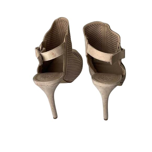 Guess Aubria Perforated Heels 10 Tan – Glam, Boho, Minimalist, Dressy - Picture 5 of 9